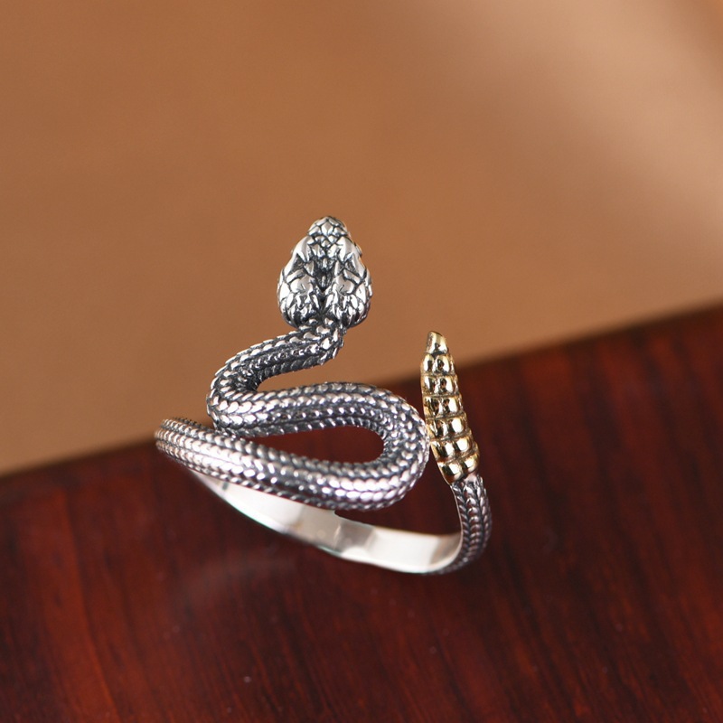 蛇 ガラガラヘビオープンリング - 画像 (2)
