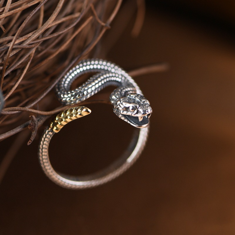 蛇 ガラガラヘビオープンリング - 画像 (3)