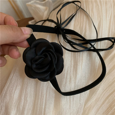 カメリア 蝶ネクタイ ネックストラップ choker 鎖骨 ネックレス