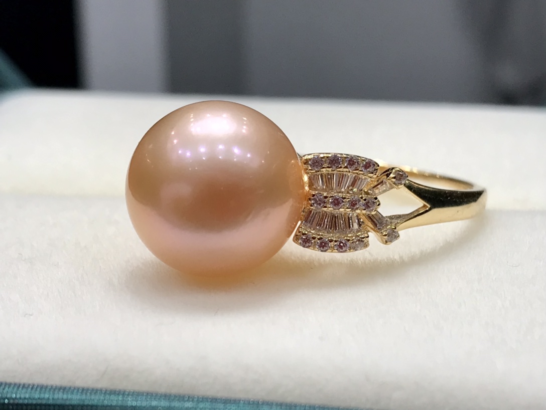 JE267S90 天然真珠リング、スターリングシルバーインレイ - 画像 (3)