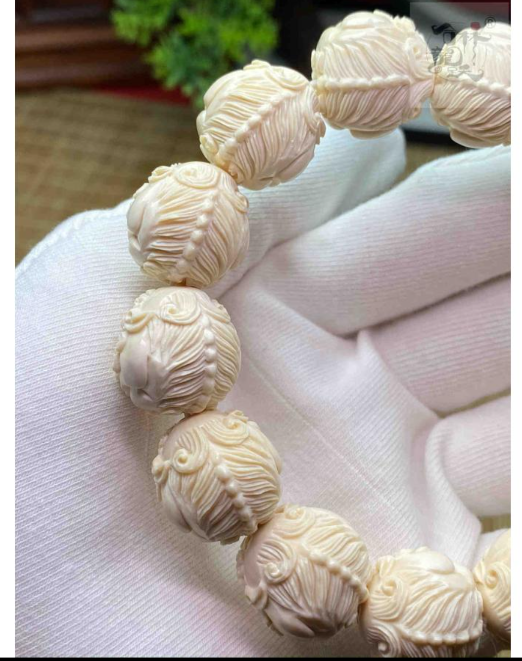 天然マンモス牙美しい手作り彫刻 貔貅 ブレスレット - 画像 (6)