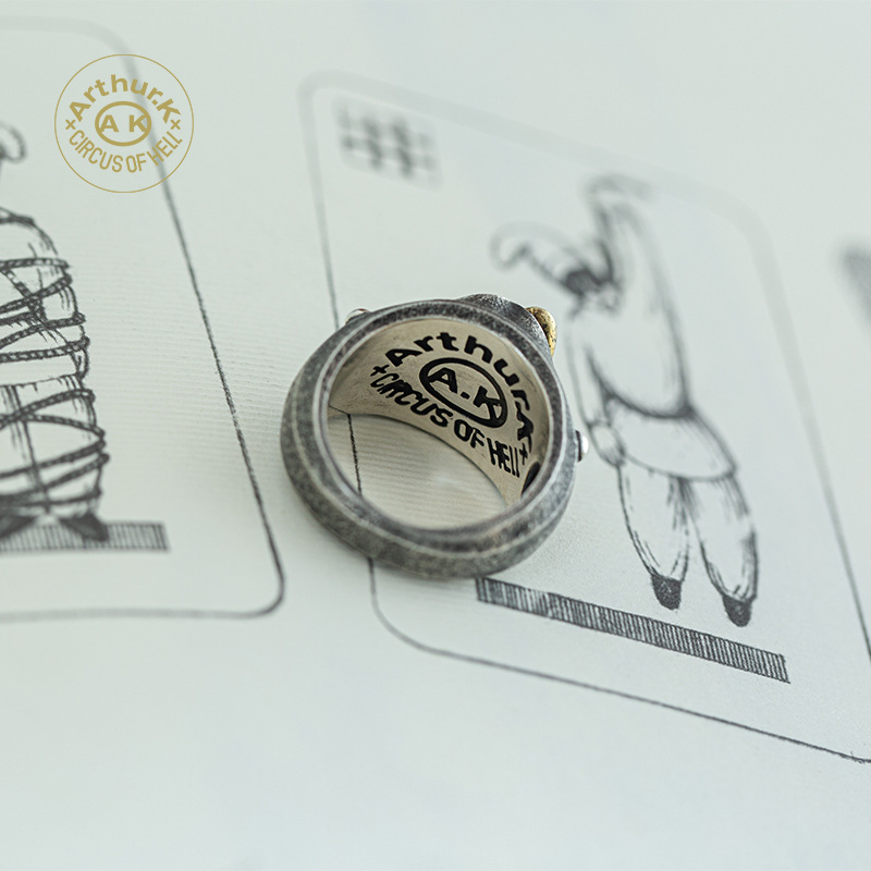 タイシルバーヴィンテージオープンリング 舌 - 画像 (3)