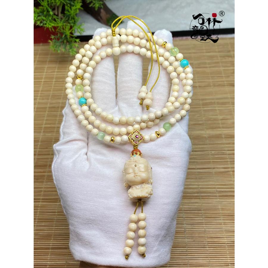 天然 モンマスの牙 彫刻 渡母 ペンダント - 画像 (2)