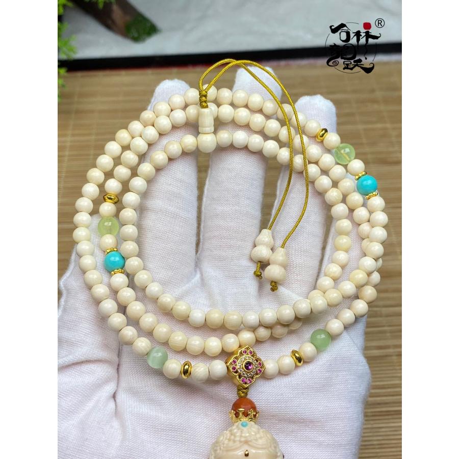 天然 モンマスの牙 彫刻 渡母 ペンダント - 画像 (3)