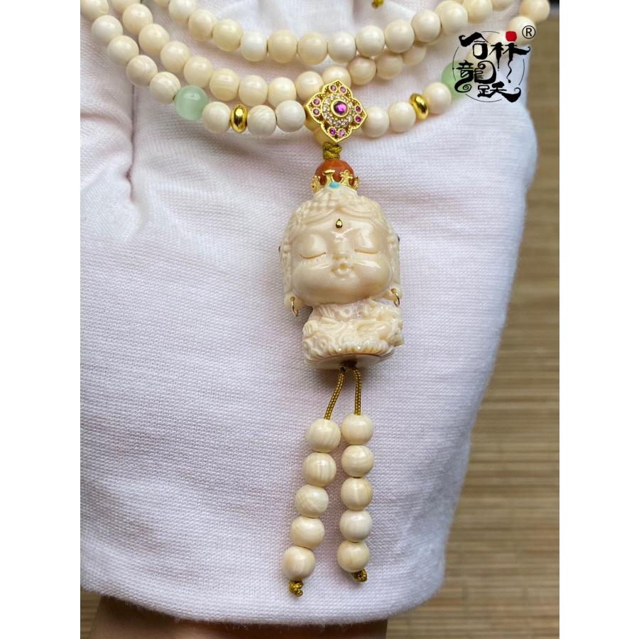 天然 モンマスの牙 彫刻 渡母 ペンダント - 画像 (4)