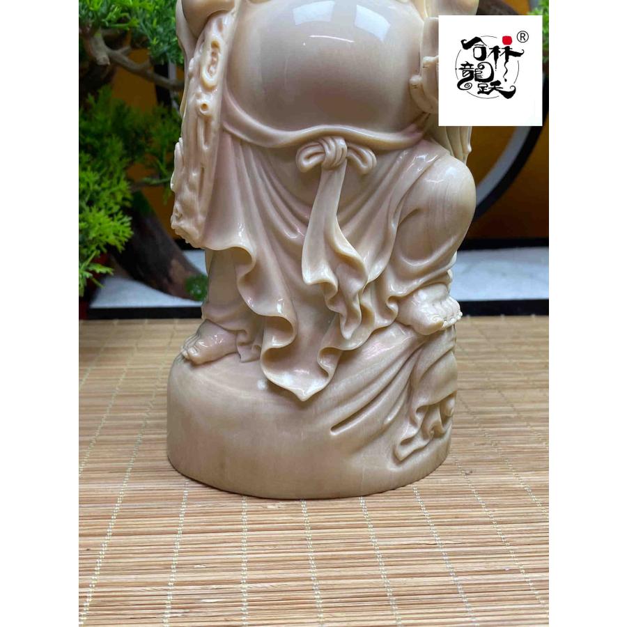 天然マンモス牙美しい手作り弥勒仏 置物 - 画像 (6)