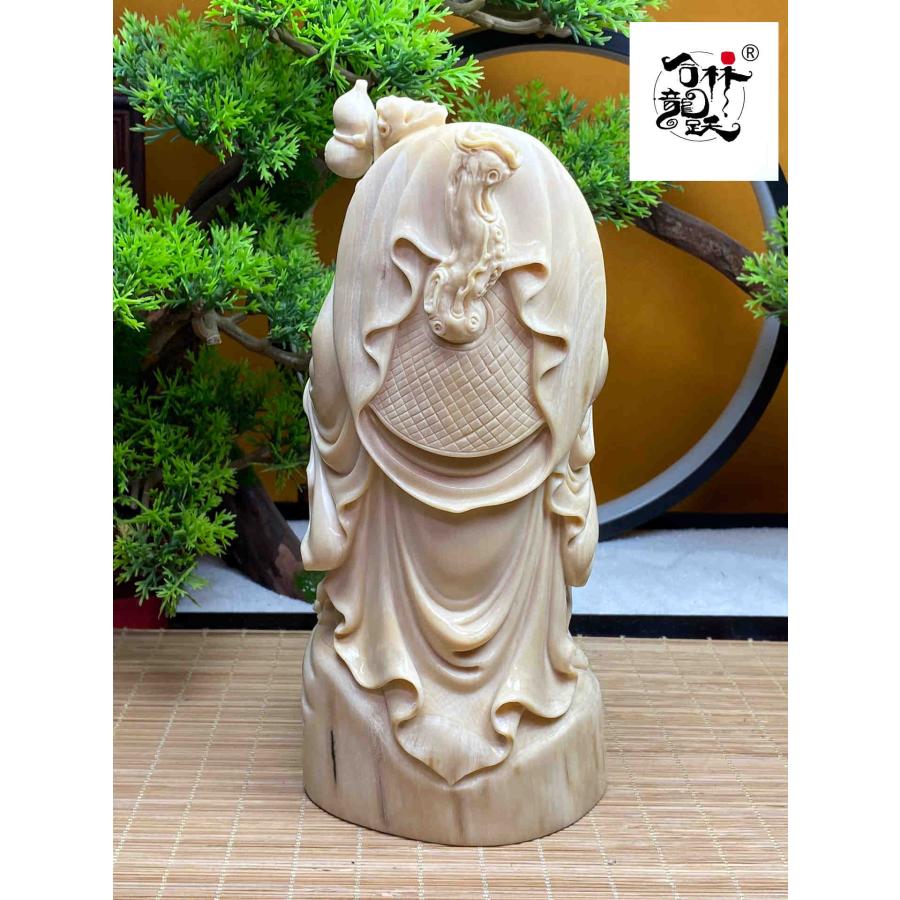 天然マンモス牙美しい手作り弥勒仏 置物 - 画像 (2)