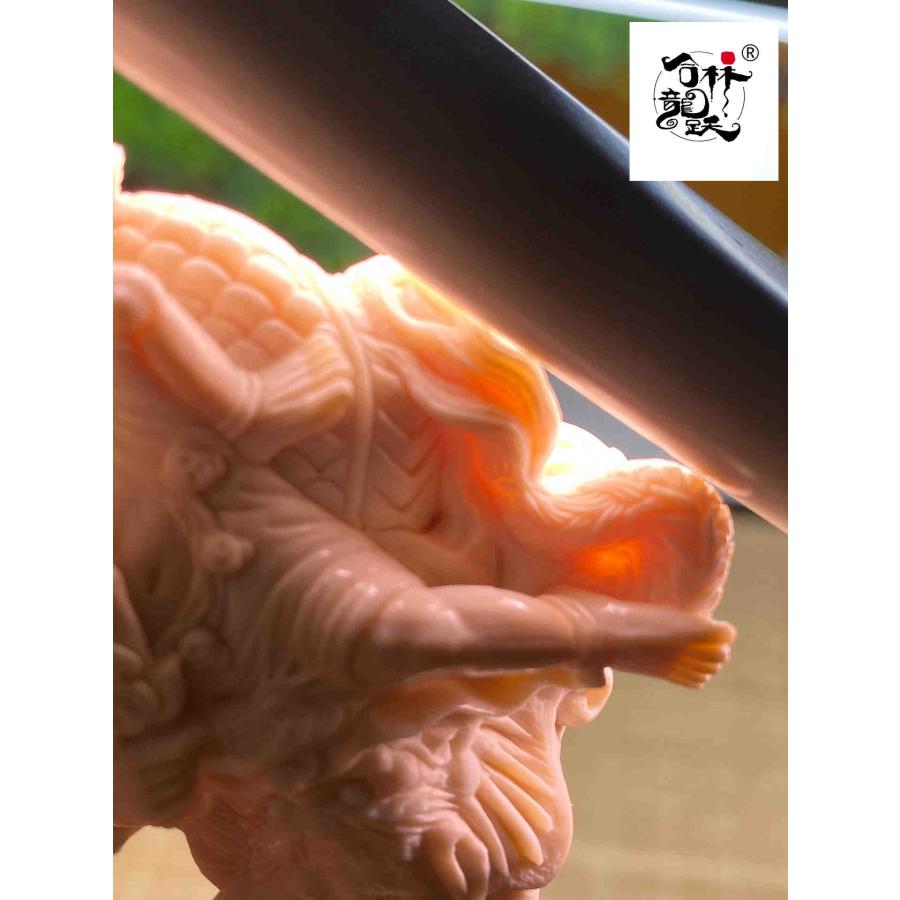 天然マンモス牙美しい手作り彫刻不動尊菩薩 ネックレス - 画像 (9)