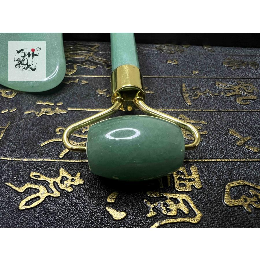 美しい玉髄 顔 体 かっさマッサージ板+ローラー - 画像 (2)