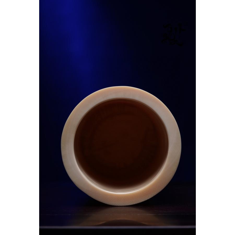 天然 マンモスの牙 精緻彫刻 一鷺蓮昇 筆筒 - 画像 (10)