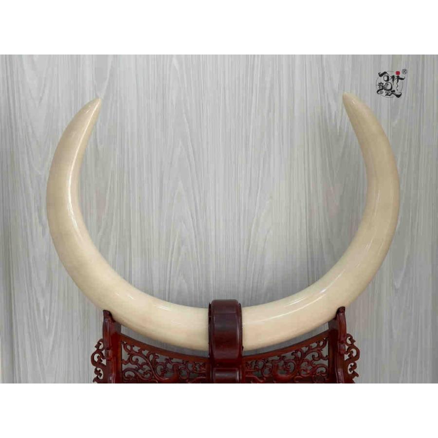 天然マンモス牙美しい手作り彫刻 対向飾り 置物 - 画像 (3)