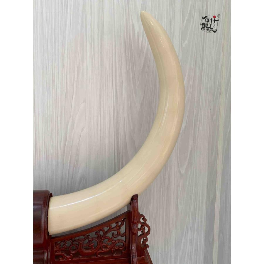 天然マンモス牙美しい手作り彫刻 対向飾り 置物 - 画像 (5)