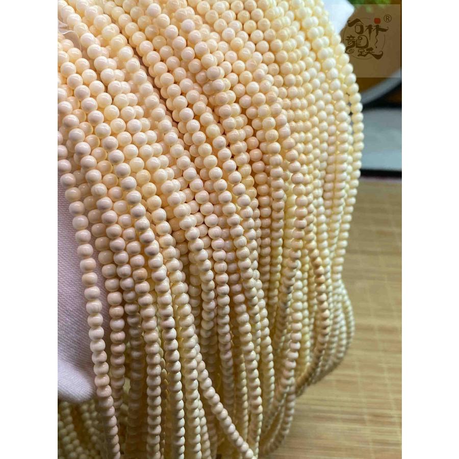 天然マンモス歯精巧な手作り4mm円珠手串 - 画像 (9)