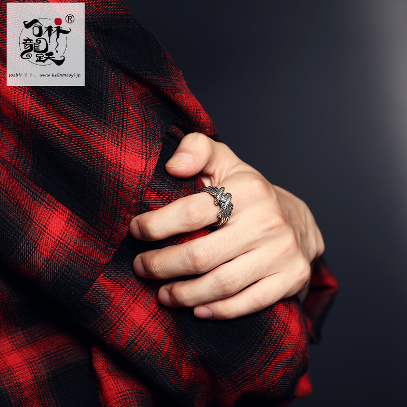 925タイシルバー、トレンディなアクセサリー、昔ながらの人差し指オープンリング、織り込まれた男性と女性のパーソナライズされたリング - 画像 (8)