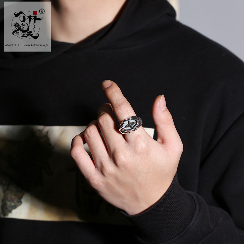 「Torn Star」リング、レトロな個性的なリング、オープンシングルリングイン - 画像 (6)